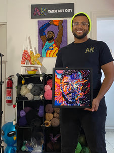 Kid Cudi - Man on the Moon III - Original Yarn Painting