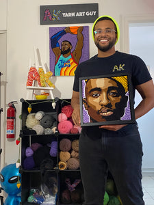 Tupac Shakur Original Yarn Portrait