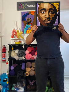 Tupac Shakur Original Yarn Portrait