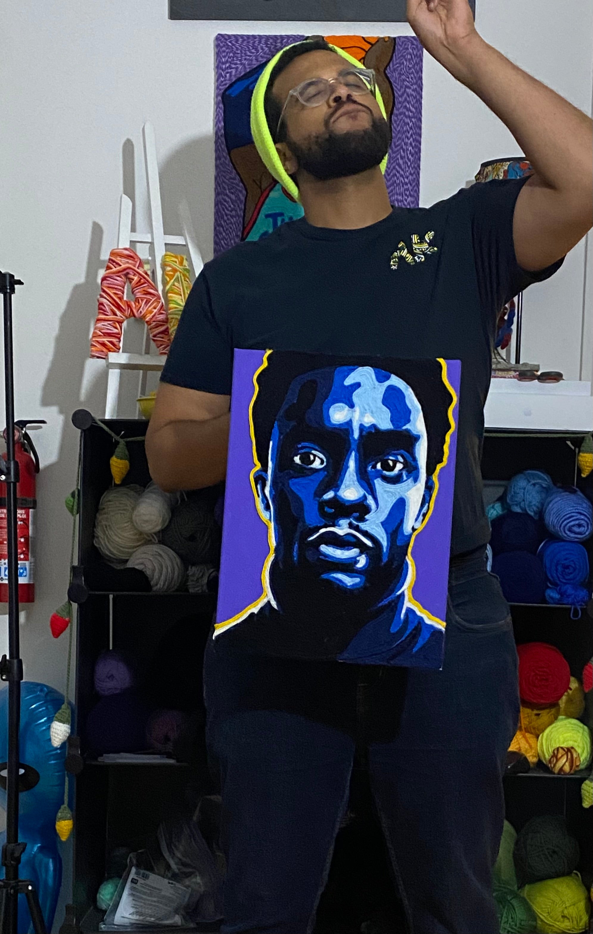 Chadwich Boseman Original Yarn Portrait