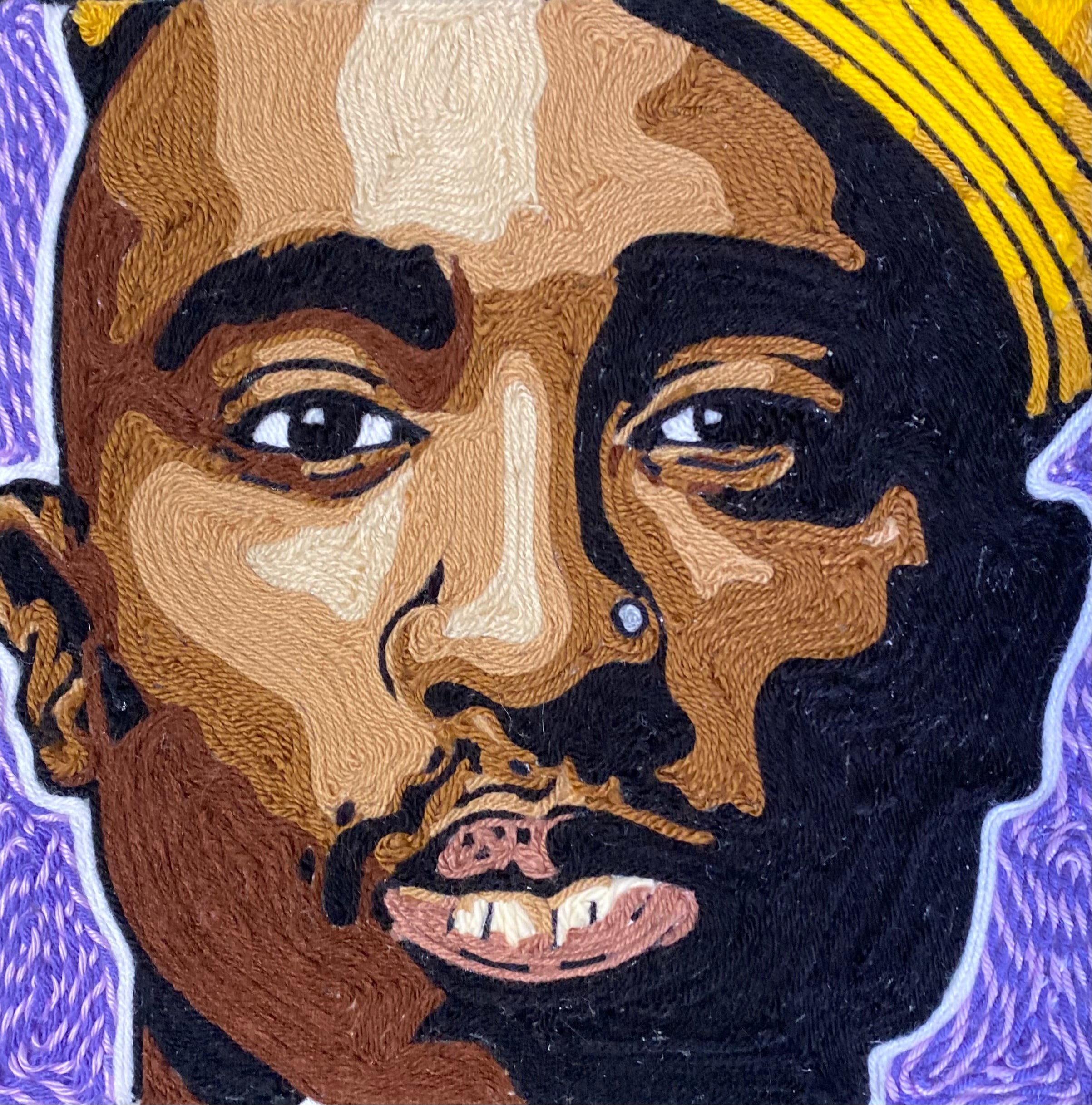 Tupac Shakur Original Yarn Portrait