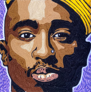 Tupac Shakur Original Yarn Portrait